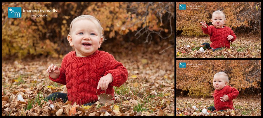Norah in the leaves 3