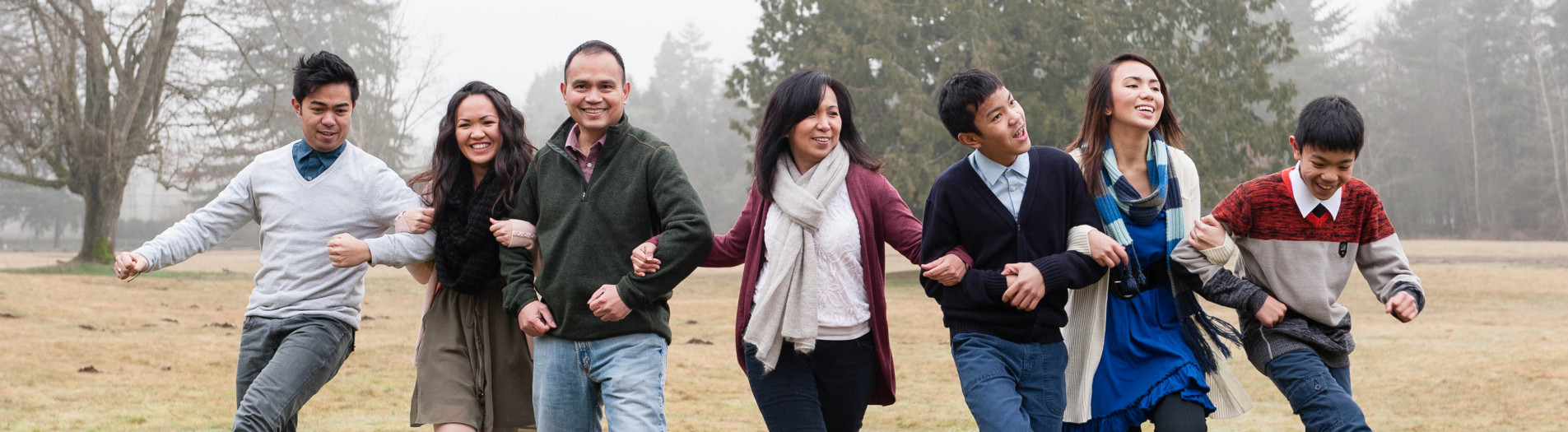 Fun family photos in the fog [Preview] | Vancouver Portrait Photography